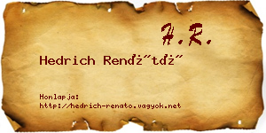 Hedrich Renátó névjegykártya